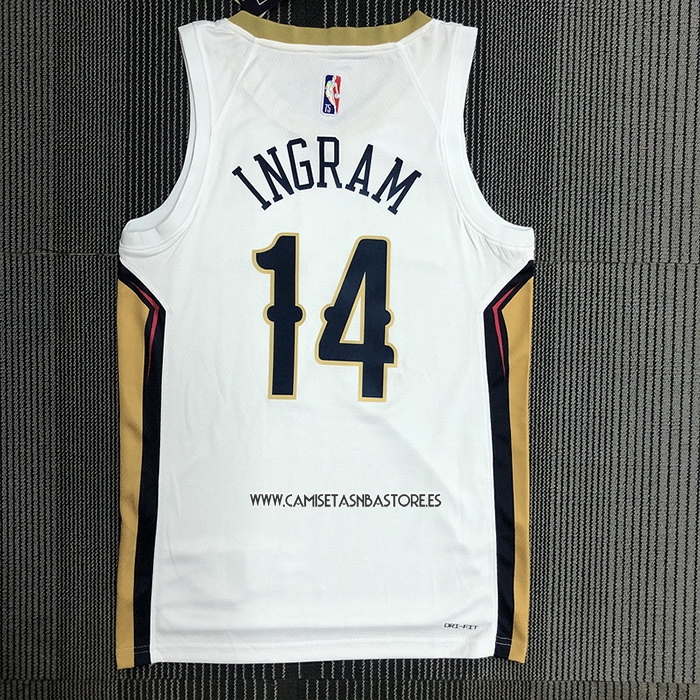 Brandon Ingram NO 14 Camiseta New Orleans Pelicans Association Blanco